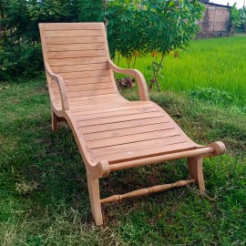 Sebani deck sun lounger, teakwood