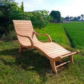 Sebani deck sun lounger, teakwood