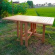 Teak extending balcony table