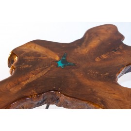 Coffetable - teakwood with resin "Star"