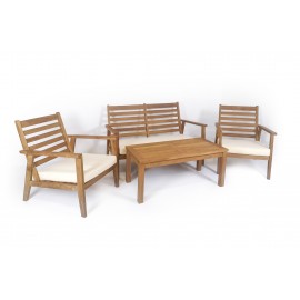 KUBU - a teak wood set of garden furniture