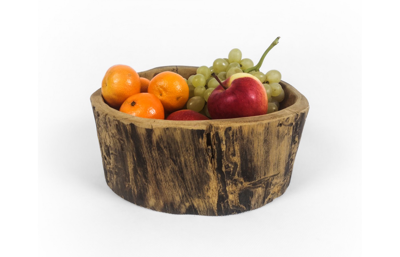 Teak wood bowl of irregular shape