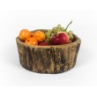 Teak wood bowl of irregular shape