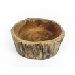 Teak wood bowl of irregular shape