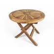 Round garden table Matahari 60, teak