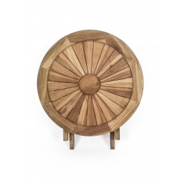 Round garden table Matahari 60, teak