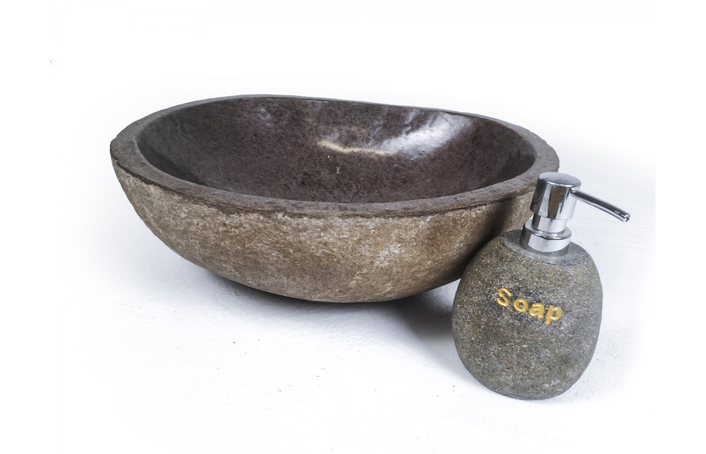 Bali river stone washbasin 45 cm