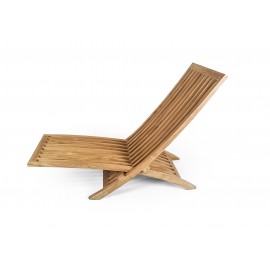 Folding deck sun lounger