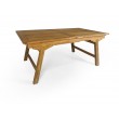 Rustic folding teak garden table