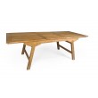 Rustic folding teak garden table