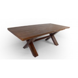 Massive table made of teak wood