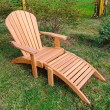 Fotel ogrodowy Adirondack z podnóżkiem, teak