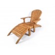 Garden armchair Adirondack with footstool, teakwood