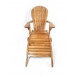 Garden armchair Adirondack with footstool, teakwood