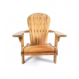 Fotel ogrodowy Adirondack z podnóżkiem, teak