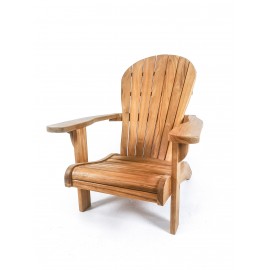 Garden armchair Adirondack with footstool, teakwood