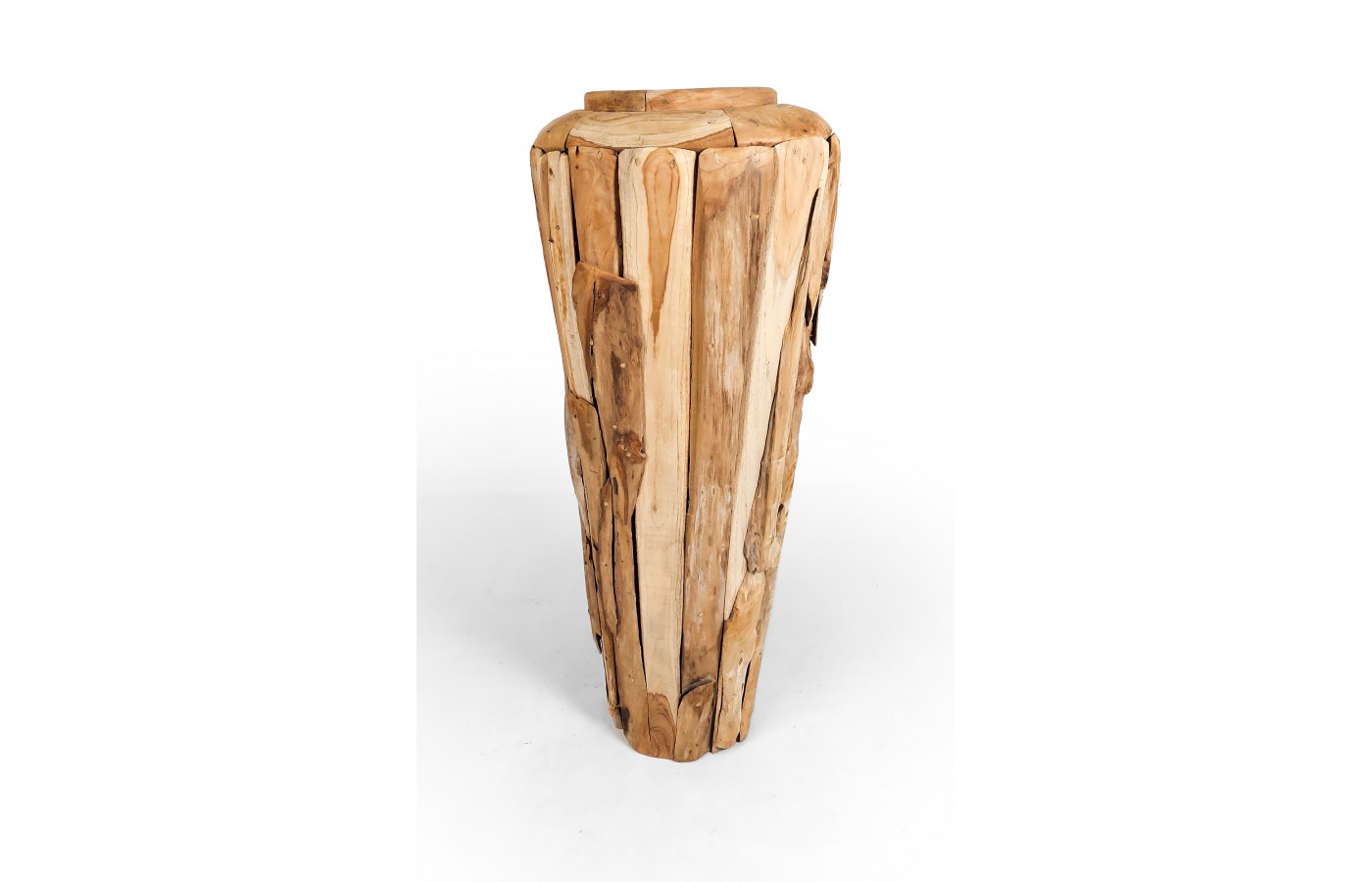 Garden amphora L-size reclaimed wood, teak