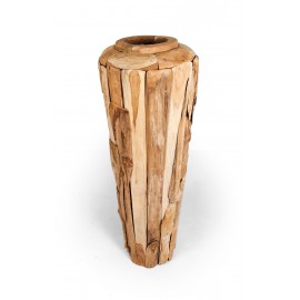 Garden amphora L-size reclaimed wood, teak