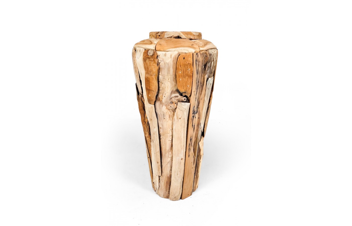 Garden amphora S-size reclaimed wood, teak