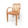 Asera chair with bent armrests, Teak