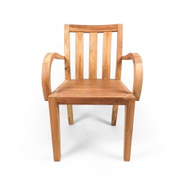 Asera chair with bent armrests, Teak