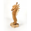 Sculpture seahorse, teak wood, XL size