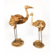 Crane - teak wood carving, L-size