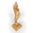 Sculpture seahorse, teak wood, S size