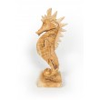 Sculpture seahorse, teak wood, M size