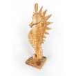 Sculpture seahorse, teak wood, L size