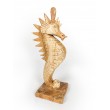 Sculpture seahorse, teak wood, L size