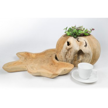 Large hand carved teak wood...