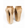 Vase, garden pot Amfora L made of teak wood