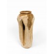 Vase, garden pot Amfora L made of teak wood