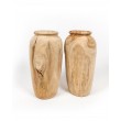 Vase, garden pot Amfora M made of teak wood