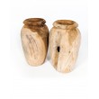 Vase, garden pot Amfora S made of teak wood