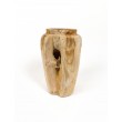 Vase, garden pot Stamnos S made of teak wood