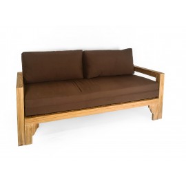 Sofa ogrodowa rozsuwana z poduchami, Teak