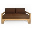 Extendable garden sofa with cushions, Teak