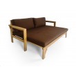 Extendable garden sofa with cushions, Teak