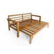 Extendable garden sofa with cushions, Teak