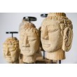 Budda - Świecznik - ręcznie rzeźbiony, Głowa Buddy L