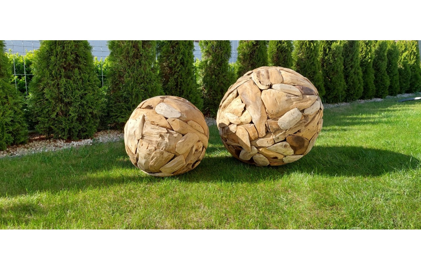 Teak 70 garden ball, teak