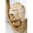 Budda - Ręcznie rzeźbiona w drewnie tekowym głowa Buddy