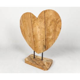 Sculpture "Hart", recovered wood teak