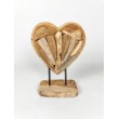 Sculpture "Hart" M, recovered wood teak