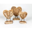 Sculpture "Hart" S, recovered wood teak