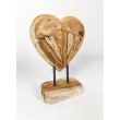 Sculpture "Hart" S, recovered wood teak