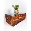 Modern teak coffee table