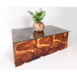 Modern teak coffee table